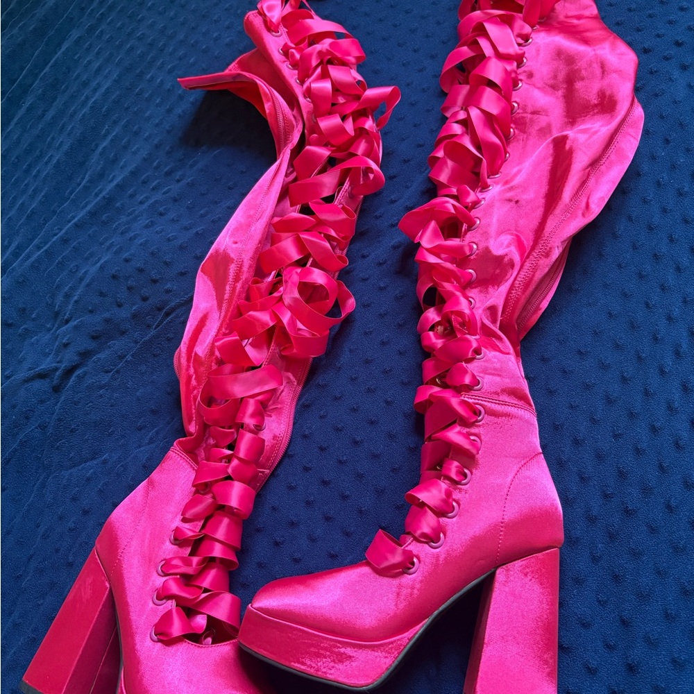 Sugar Thrillz LUNA DOLLHOUSE DIVA THIGH HIGH BOOTS